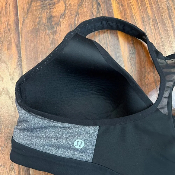 Lululemon 10 Speed Up Bra *High Support for C/D Cup Heathered Black / Black - Picture 3 of 7